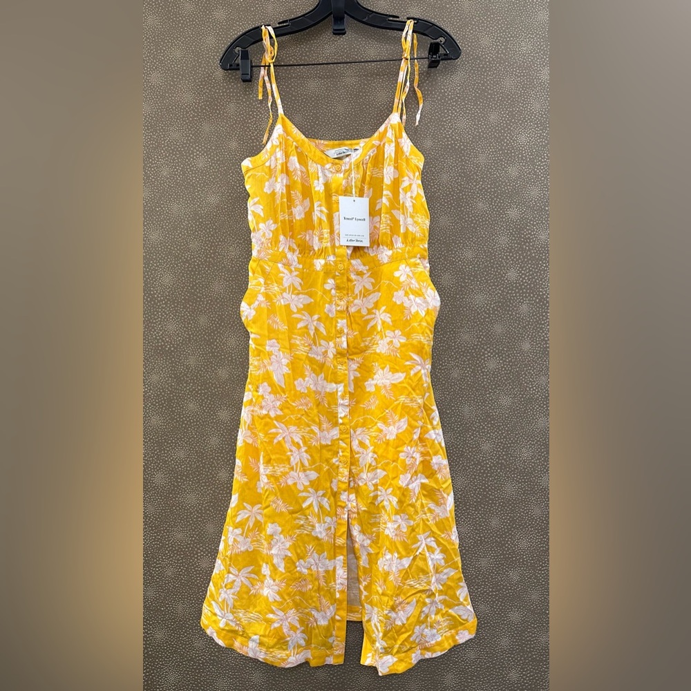 🔥🔥🔥NEW & Other Stories Yellow Floral Button Down Midi Dress